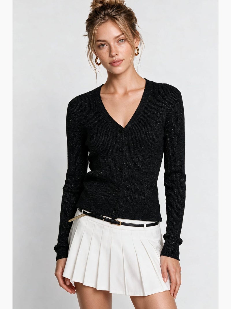 Cardigan lavorato a maglia donna istanbul Nero - Kiabi