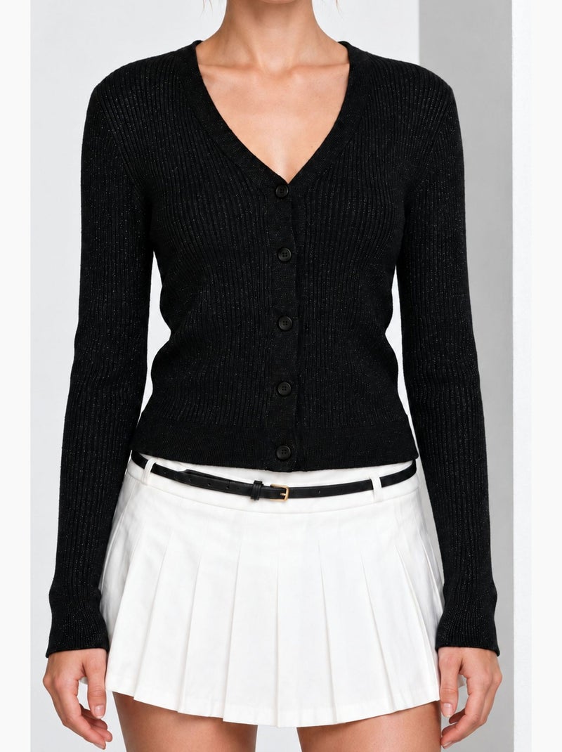 Cardigan lavorato a maglia donna istanbul Nero - Kiabi