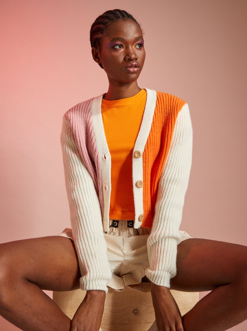 Cardigan lavorato a maglia ROSA - Kiabi