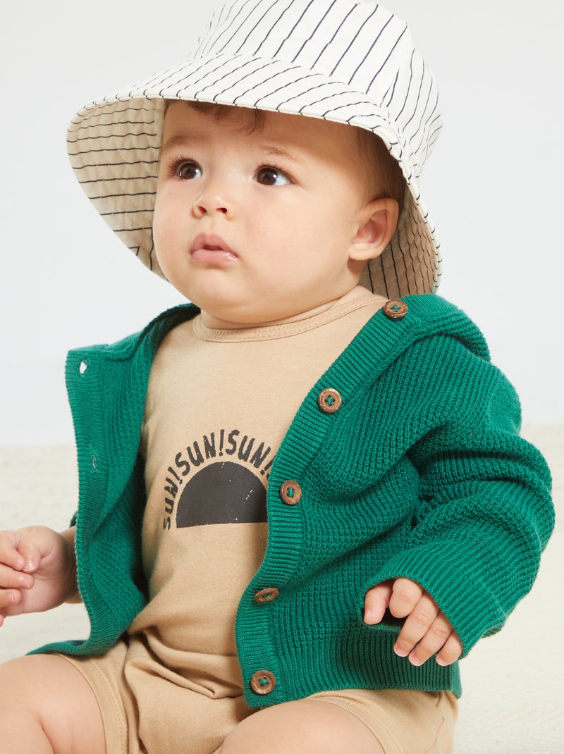 Cardigan lavorato a maglia VERDE - Kiabi