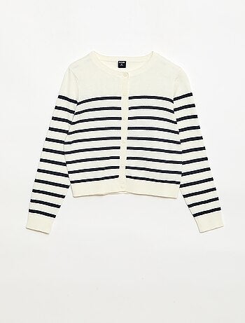 Cardigan leggero a tinta unita con collo rotondo