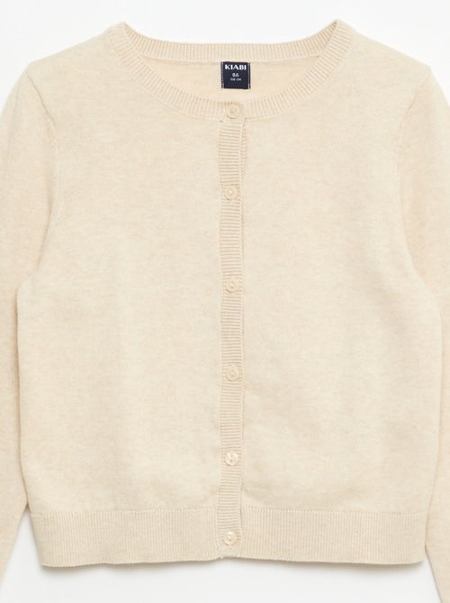 Cardigan leggero a tinta unita con collo rotondo - Kiabi