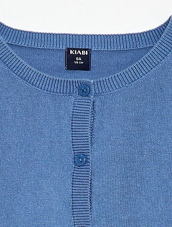 Cardigan leggero a tinta unita con collo rotondo