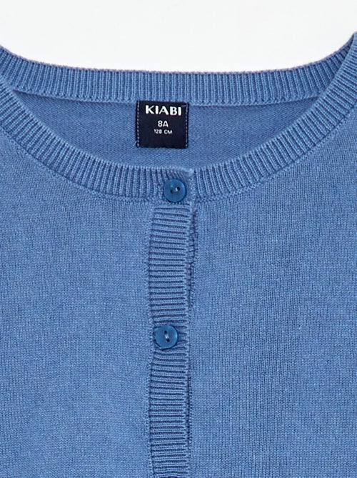 Cardigan leggero a tinta unita con collo rotondo - Kiabi