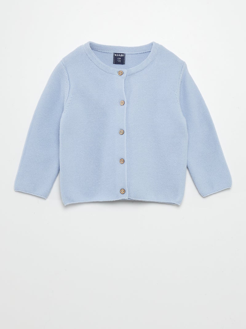 Cardigan leggero in punto legaccio BLU - Kiabi