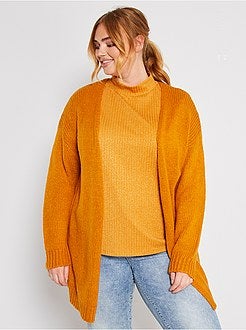 Cardigan lungo a maglia grossa - - Kiabi