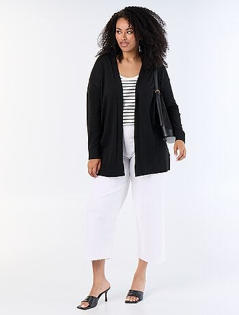 Cardigan lungo aperto a maglia fine
