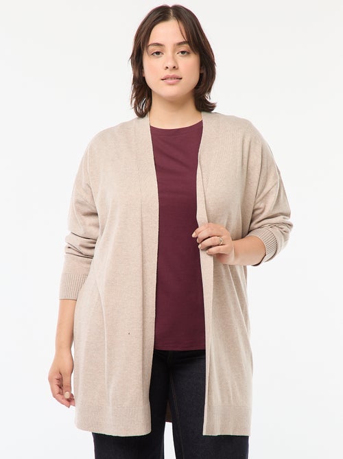 Cardigan lungo aperto in maglina leggera - Kiabi