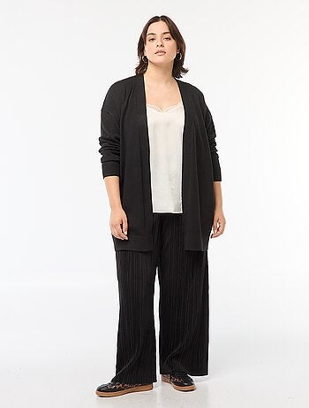 Cardigan lungo aperto in maglina leggera