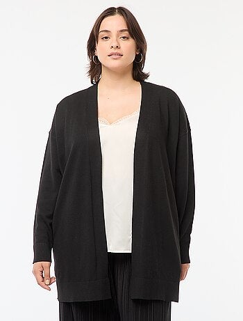 Cardigan lungo aperto in maglina leggera