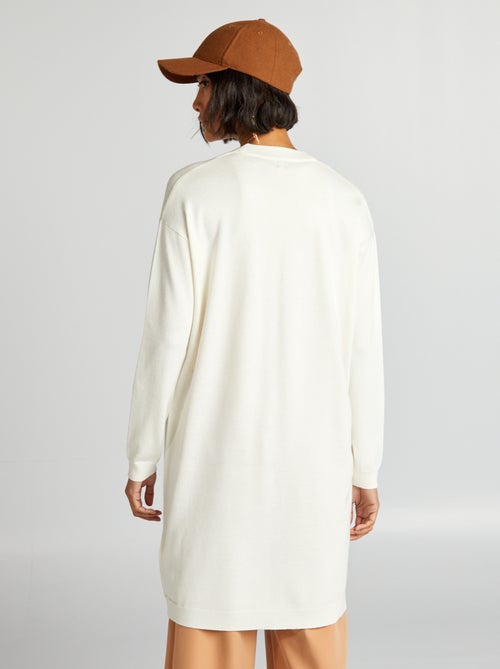 Cardigan Lungo Kinstell Per Donna - In Maglia Morbida, Aperto Frontale, Con Tasche, Vestibilità Comoda - Foto 10