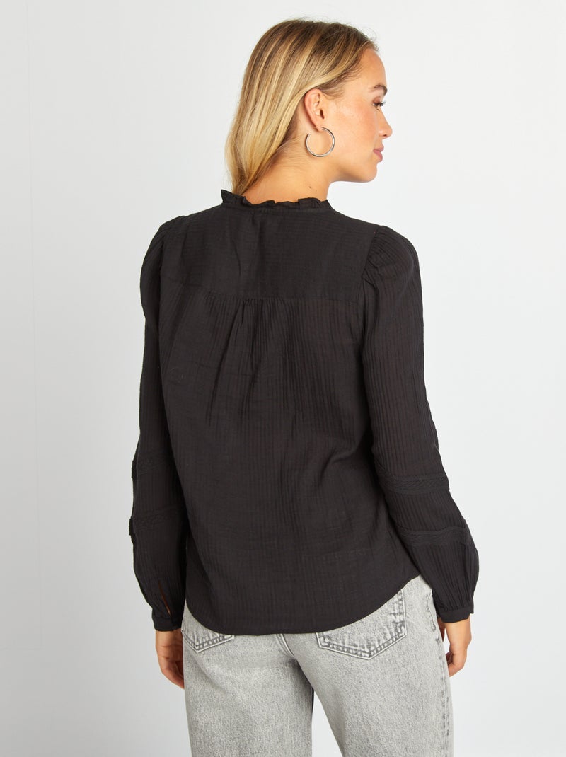 Cardigan lungo con tasche nero - Kiabi