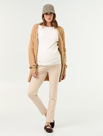 Cardigan lungo da maternità in misto mohair