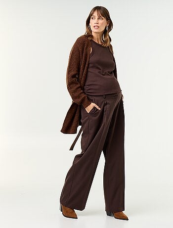 Cardigan lungo da maternità in misto mohair