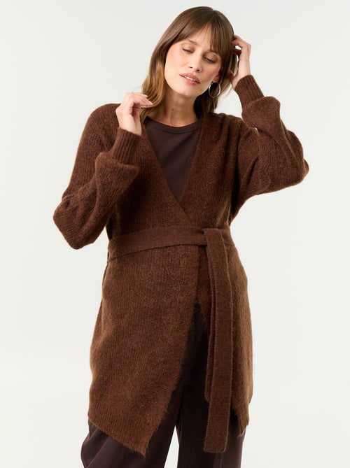 Cardigan lungo da maternità in misto mohair - Kiabi