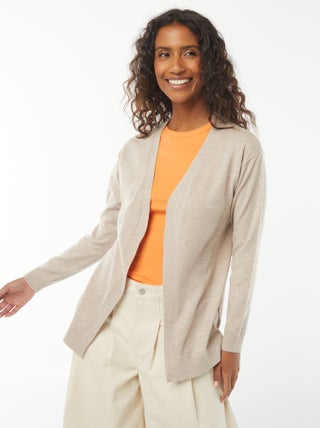 Cardigan lungo in maglia leggera