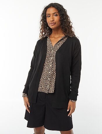 Cardigan lungo in maglia leggera