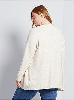 Cardigan lungo in maglia morbida e calda - Kiabi