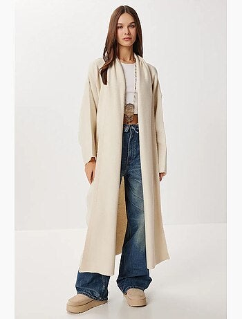 Cardigan lungo in maglia oversize con colletto aperto istanbul