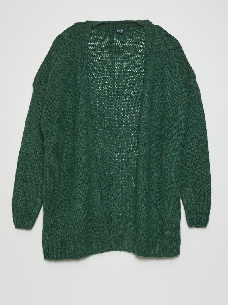 Cardigan lungo in maglia Verde - Kiabi