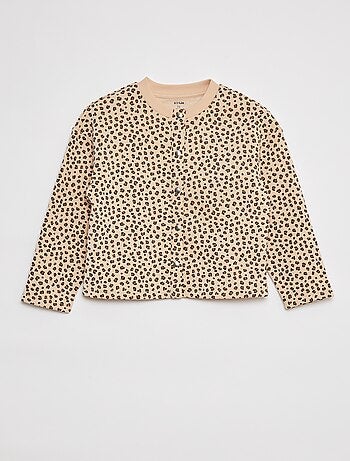 Cardigan maniche lunghe apertura con bottoni a pressione