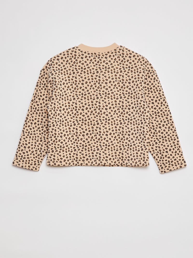 Cardigan maniche lunghe apertura con bottoni a pressione BEIGE - Kiabi