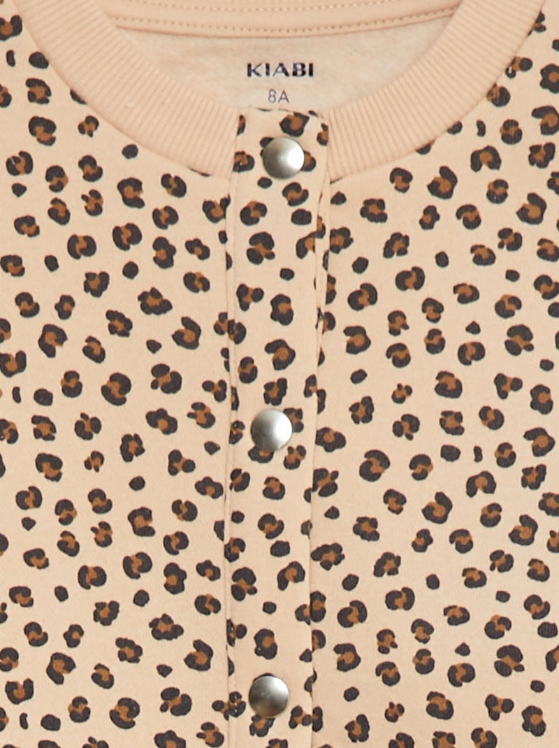 Cardigan maniche lunghe apertura con bottoni a pressione BEIGE - Kiabi