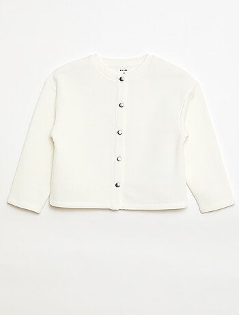 Cardigan maniche lunghe apertura con bottoni a pressione