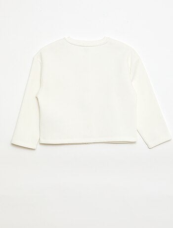 Cardigan maniche lunghe apertura con bottoni a pressione