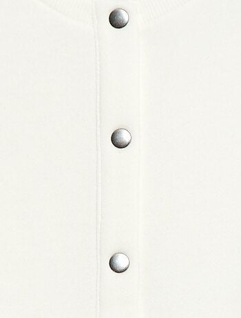 Cardigan maniche lunghe apertura con bottoni a pressione