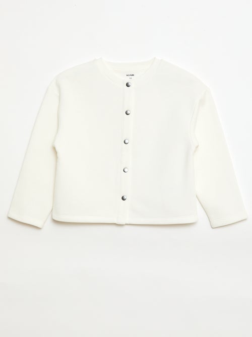 Cardigan maniche lunghe apertura con bottoni a pressione - Kiabi