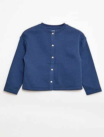 Cardigan maniche lunghe apertura con bottoni a pressione