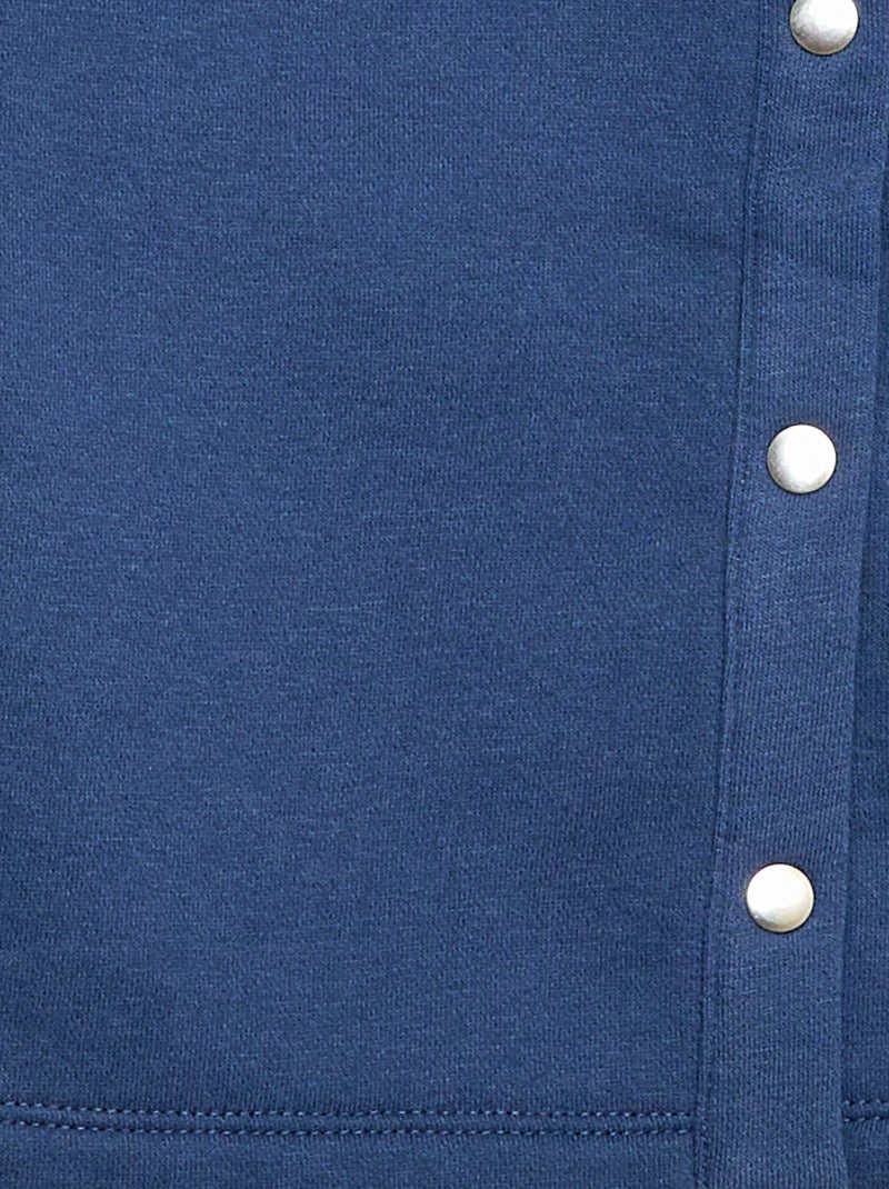 Cardigan maniche lunghe apertura con bottoni a pressione Blu - Kiabi
