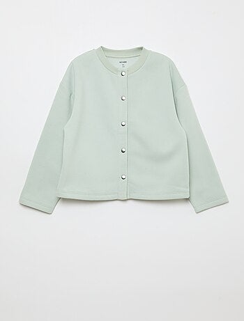 Cardigan maniche lunghe apertura con bottoni a pressione