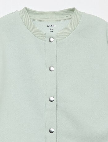 Cardigan maniche lunghe apertura con bottoni a pressione