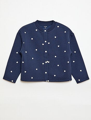 Cardigan maniche lunghe apertura con bottoni a pressione