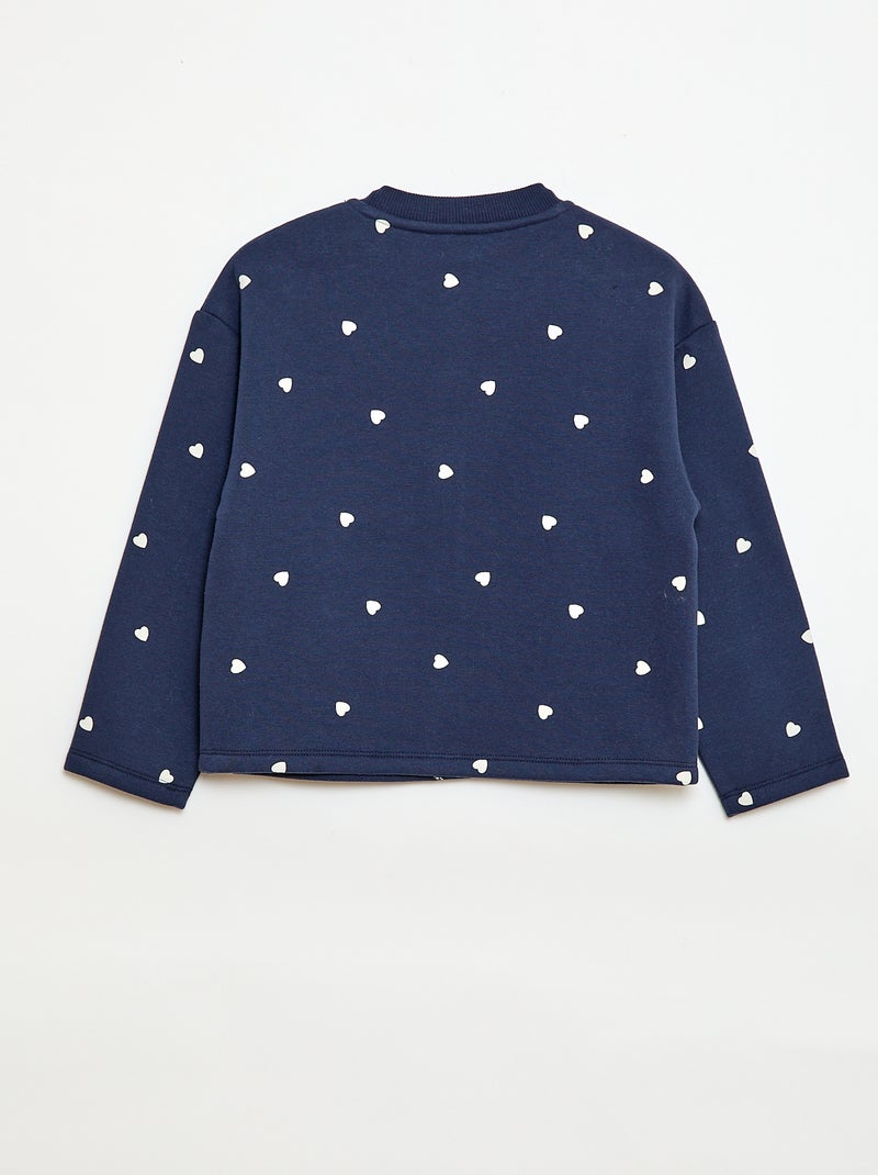 Cardigan maniche lunghe apertura con bottoni a pressione Blu - Kiabi