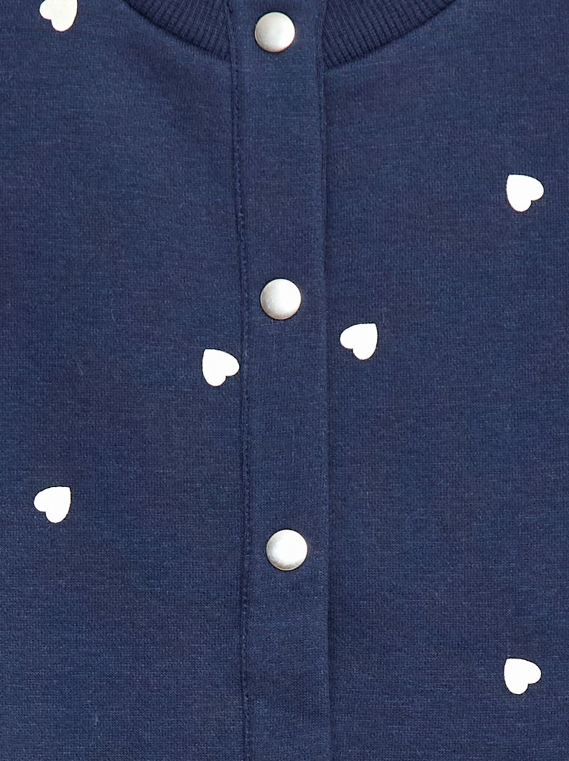 Cardigan maniche lunghe apertura con bottoni a pressione Blu - Kiabi