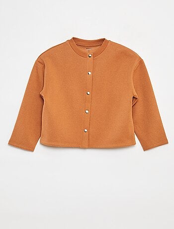 Cardigan maniche lunghe apertura con bottoni a pressione