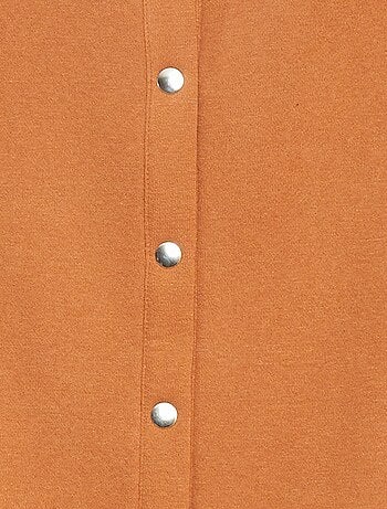 Cardigan maniche lunghe apertura con bottoni a pressione