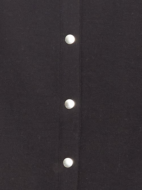 Cardigan maniche lunghe apertura con bottoni a pressione - Kiabi