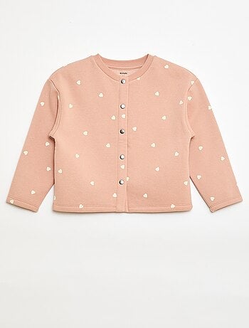 Cardigan maniche lunghe apertura con bottoni a pressione