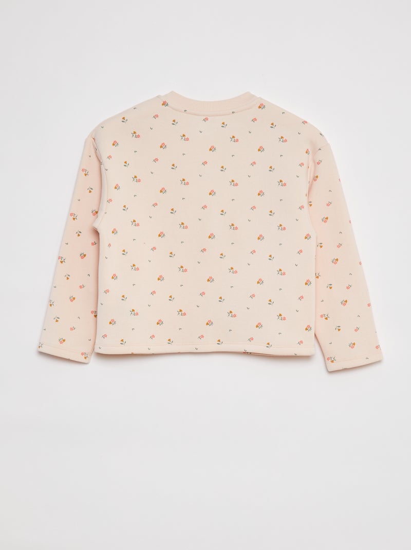 Cardigan maniche lunghe apertura con bottoni a pressione ROSA - Kiabi