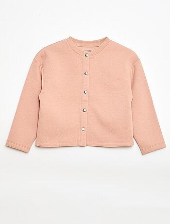 Cardigan maniche lunghe apertura con bottoni a pressione