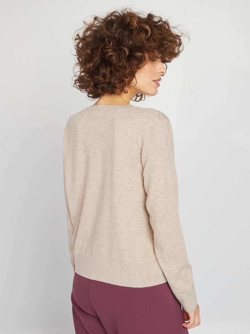 Cardigan maniche lunghe BEIGE - Kiabi