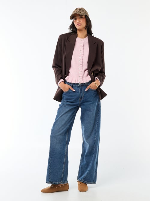 Cardigan melange con dettagli ondulati - Kiabi