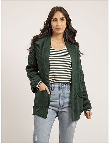 Cardigan mi-long ouvert KIRSTEN