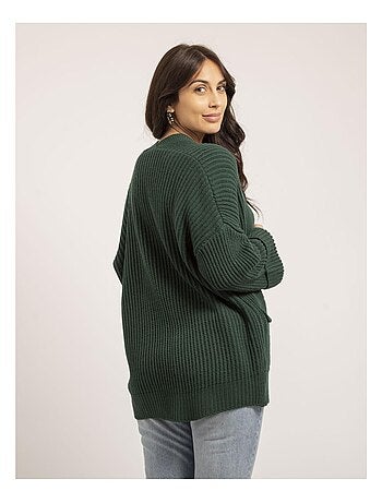 Cardigan mi-long ouvert KIRSTEN