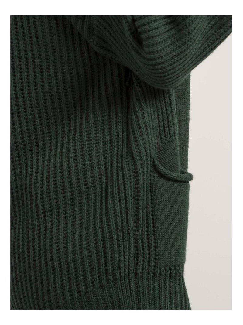Cardigan mi-long ouvert KIRSTEN Verde foresta - Kiabi