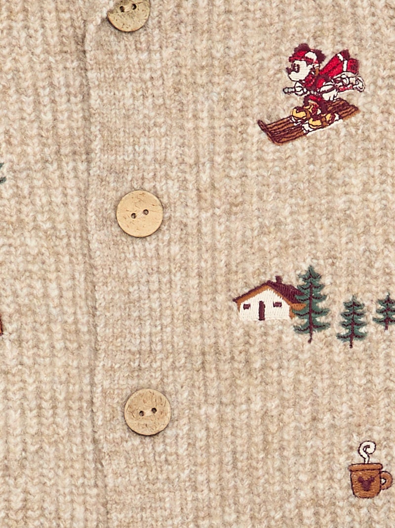 Cardigan 'Mickey' 'Disney' con ricami Beige - Kiabi